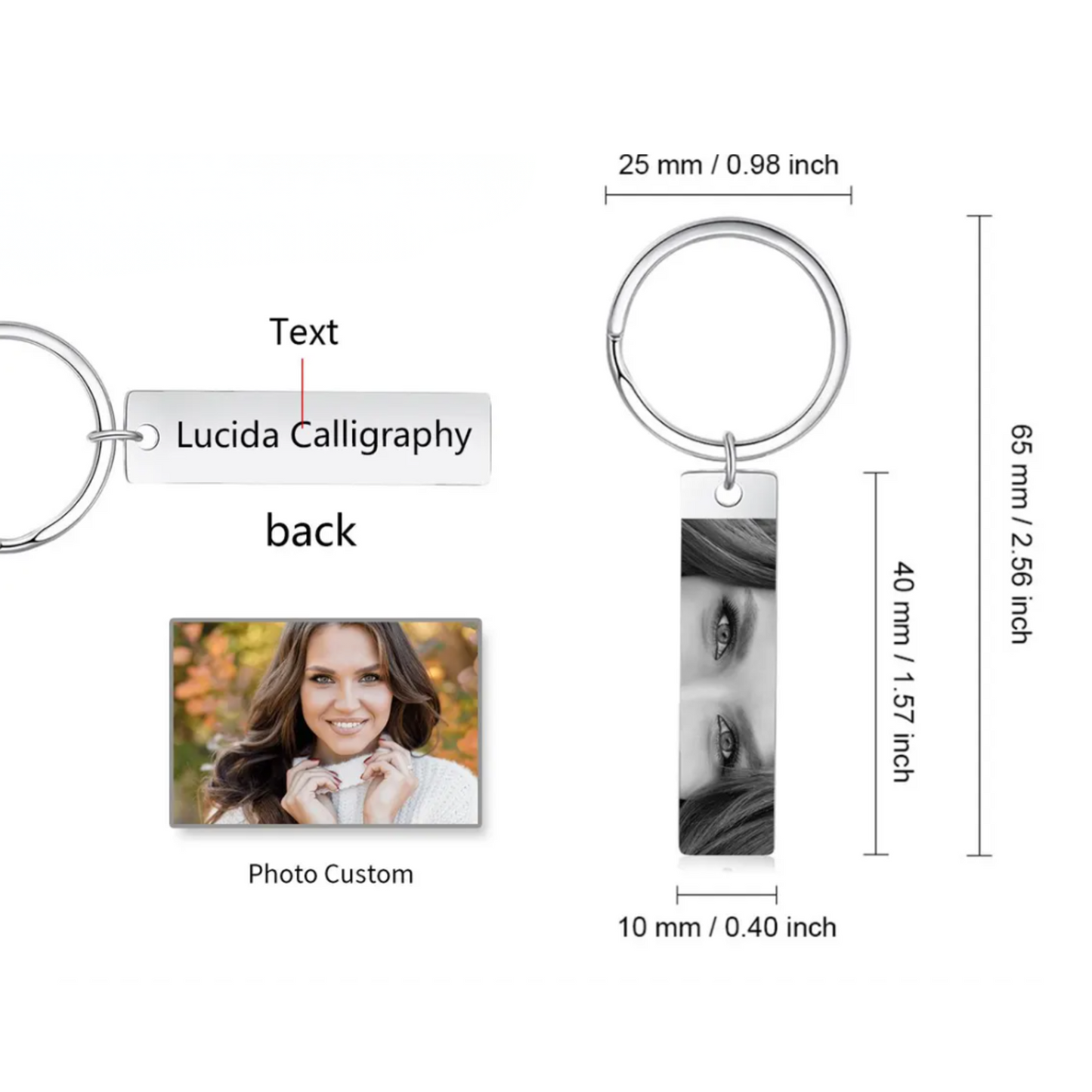 Personalized Human Eye Keychain