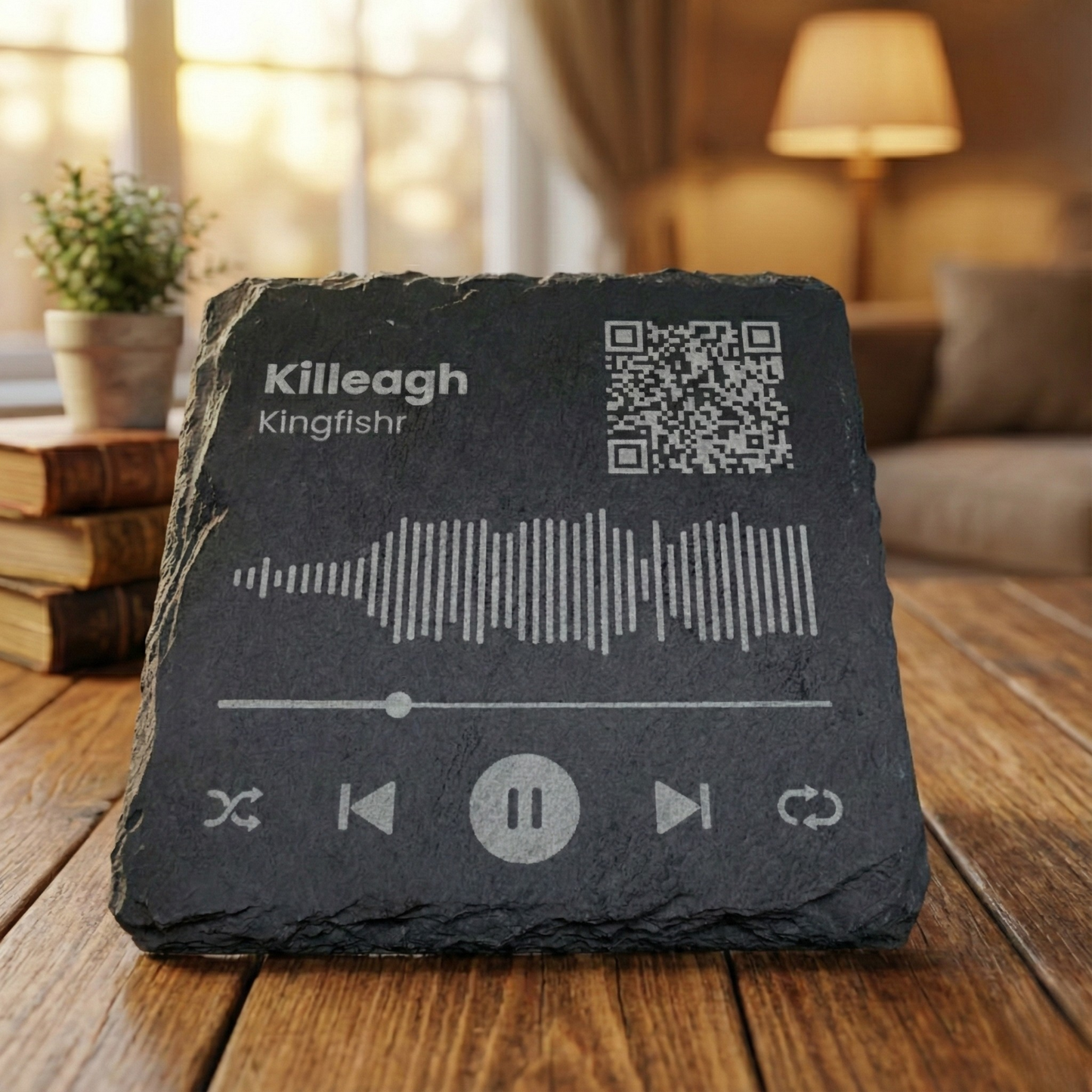 Custom Song Rock Coaster – Unique Music Lover Gift with Personalized Track Info