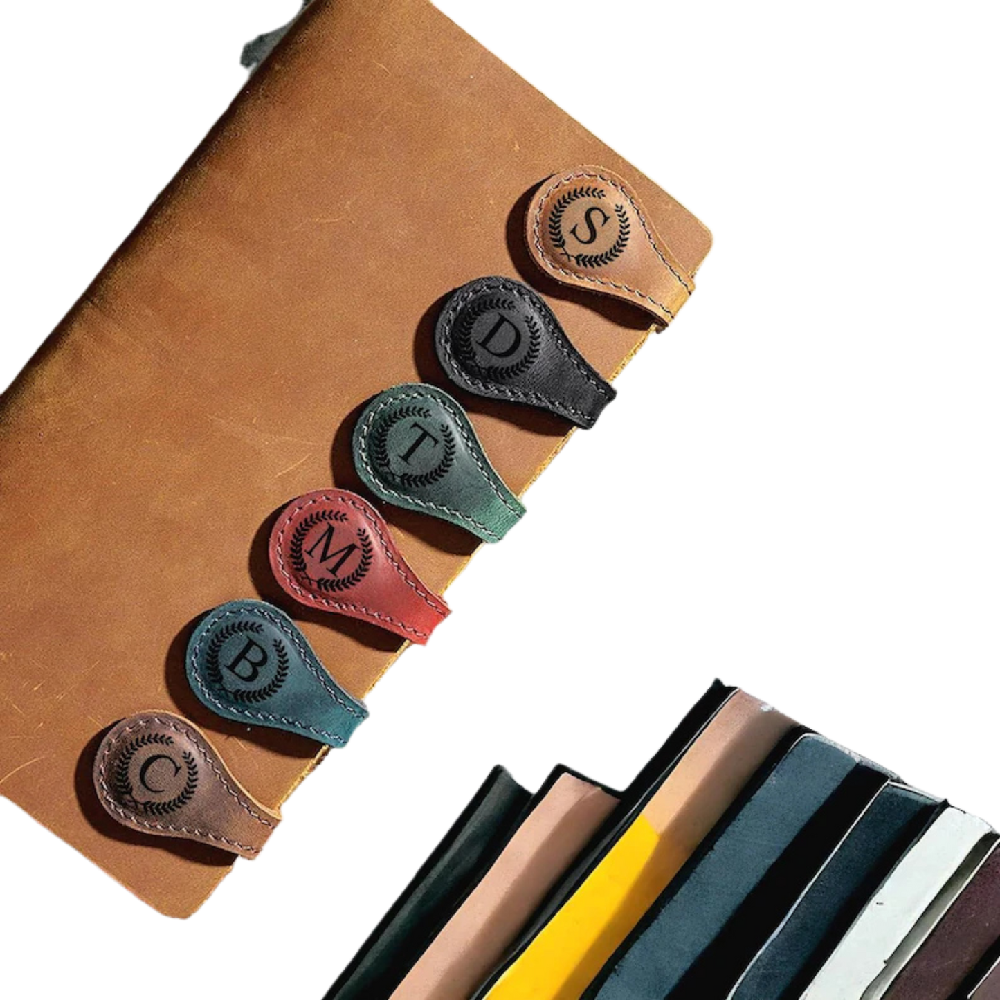 Personalized Leather Magnetic Bookmark