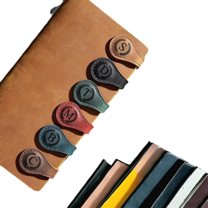 Personalized Leather Magnetic Bookmark