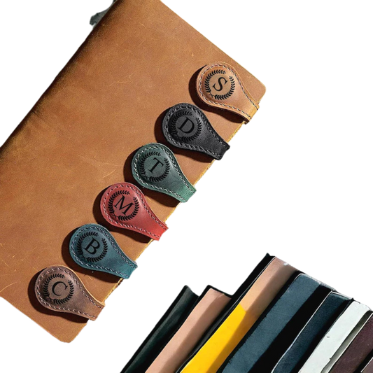 Personalized Leather Magnetic Bookmark