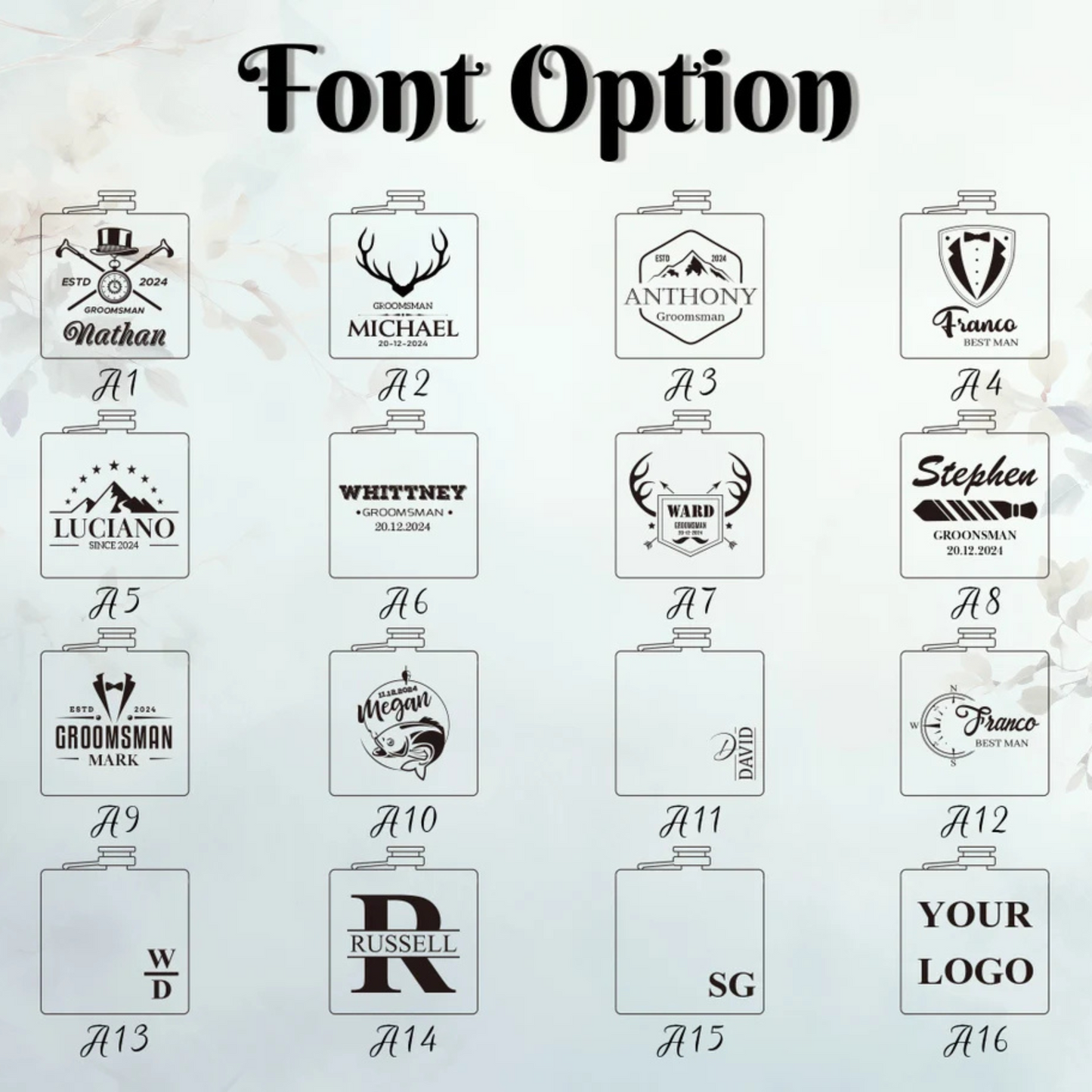 Personalised Engraved Stainless Steel Hip Flask Gift Set
