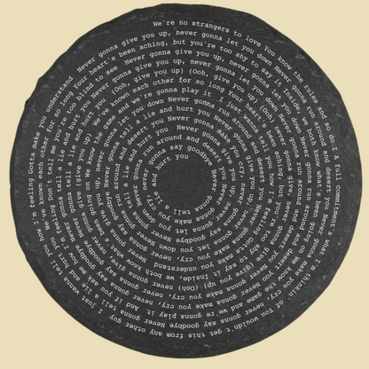 Personalized Song Lyric Slate Coaster