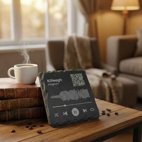 Custom Song Rock Coaster – Unique Music Lover Gift with Personalized Track Info