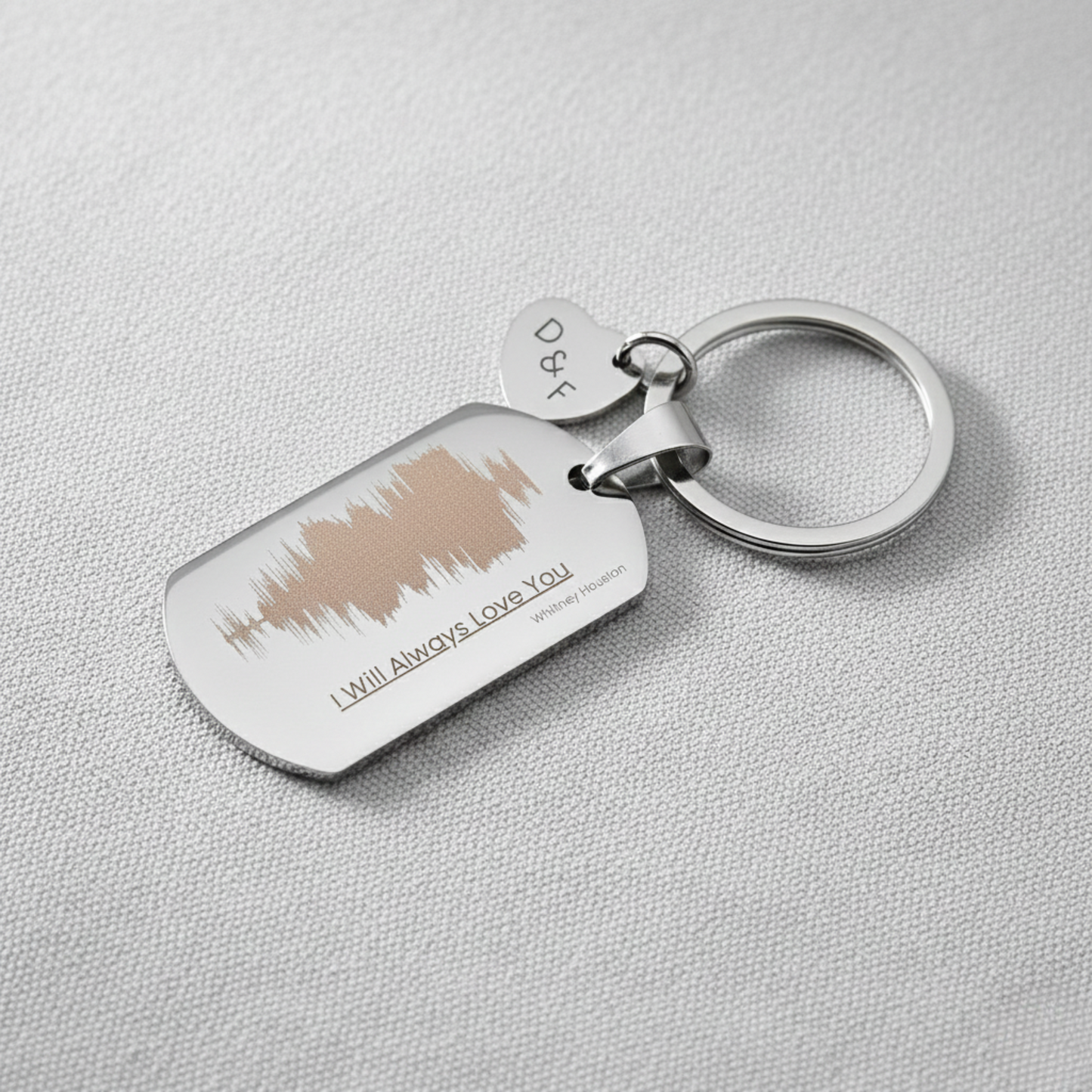 Personalised Sound wave keychain