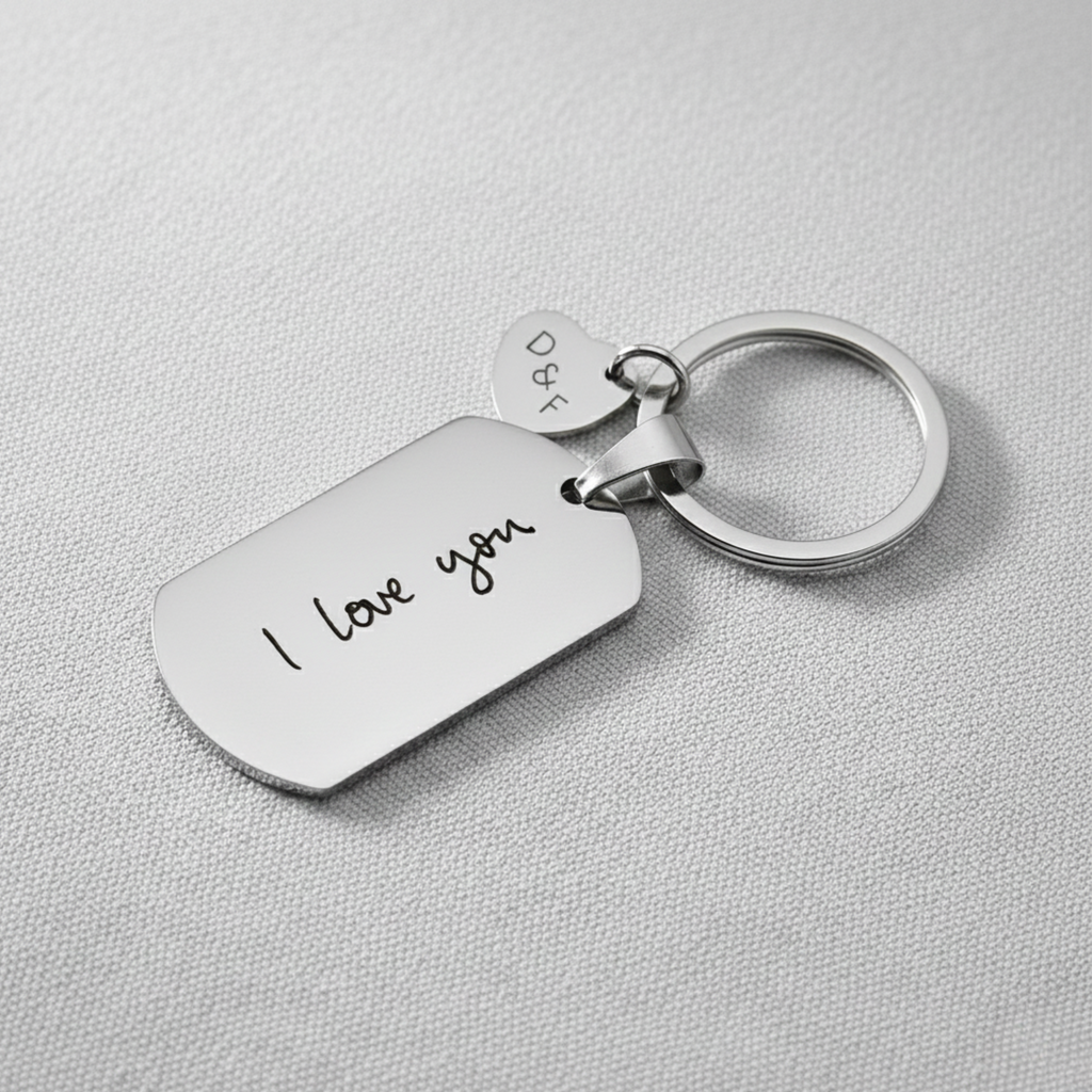 Personalised Sound wave keychain