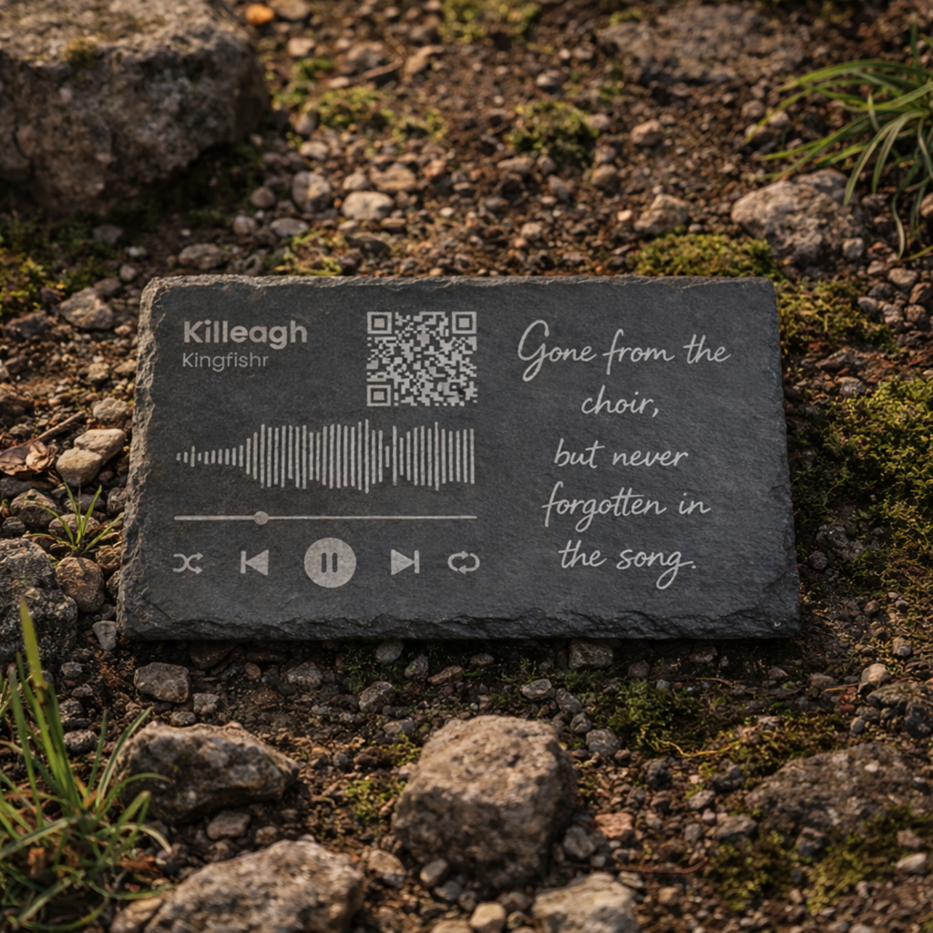 Custom Song Memorial Slate Plaque