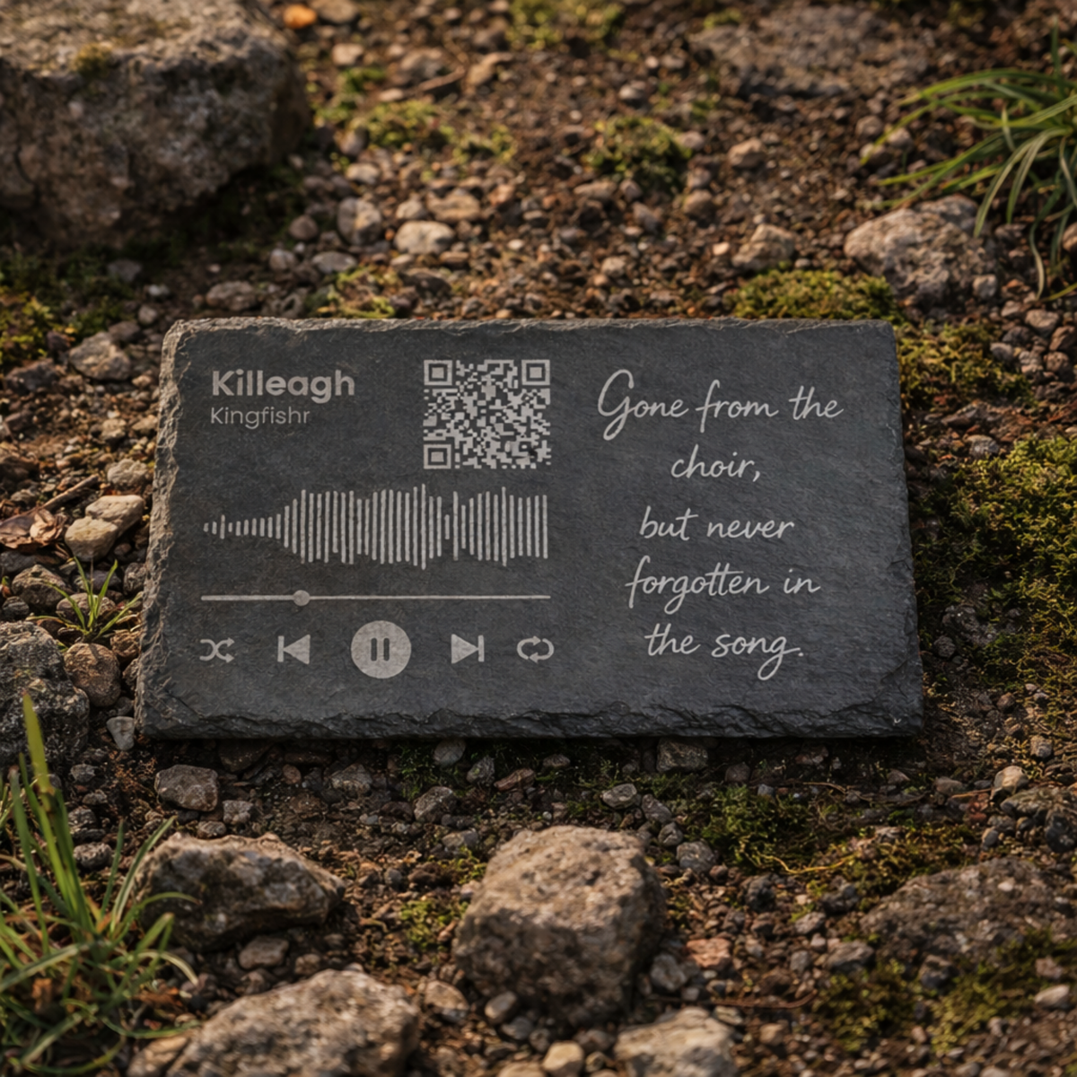 Custom Song Memorial Slate Plaque